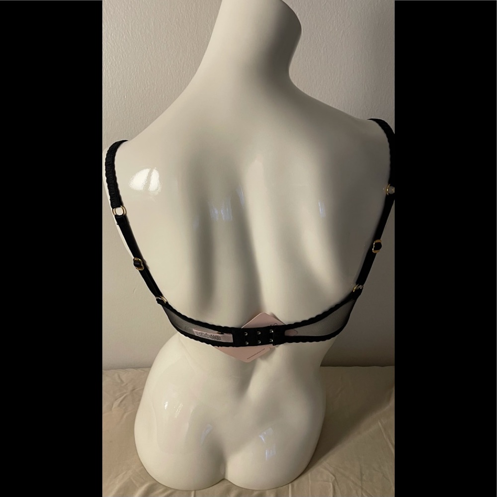 NWT Agent Provocateur Sparkle Plunge Black Bra - Picture 4 of 8